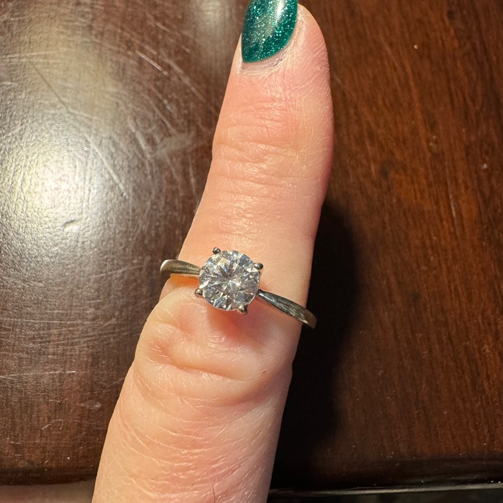 Pandora Size 7 Elegant Silver Solitaire Ring
